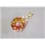 P087, Twilight Fire Topaz 14k Gold Pendant