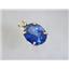 P040, Created Blue Sapphire 14k Gold Pendant
