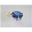 P040, Created Blue Sapphire 14k Gold Pendant
