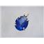 P040, Created Blue Sapphire 14k Gold Pendant