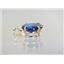 P040, Created Blue Sapphire 14k Gold Pendant