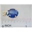P040, Created Blue Sapphire 14k Gold Pendant