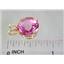 P088, Pure Pink Topaz 14K Gold Pendant