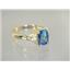 10K, 14K or 18K Gold Ladies Ring, Neptune Garden Topaz, R171