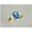 10K, 14K or 18K Gold Ladies Ring, Neptune Garden Topaz, R171
