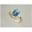 10K, 14K or 18K Gold Ladies Ring, Neptune Garden Topaz, R171