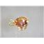 P088, Twilight Fire Topaz 14K Gold Pendant
