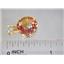 P088, Twilight Fire Topaz 14K Gold Pendant