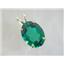 P004, Russian Nanocrystal Emerald, 14k Gold Pendant