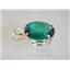 P004, Russian Nanocrystal Emerald, 14k Gold Pendant