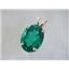 P004, Russian Nanocrystal Emerald, 14k Gold Pendant