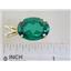 P004, Russian Nanocrystal Emerald, 14k Gold Pendant