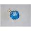 P088, Swiss Blue Topaz 14K Gold Pendant