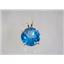 P088, Swiss Blue Topaz 14K Gold Pendant