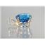P088, Swiss Blue Topaz 14K Gold Pendant
