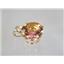 P089, Twilight Fire Topaz 14K Gold Pendant
