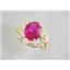 10K, 14K or 18K Gold Ladies Ring, Created Ruby, R162