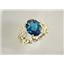 10K, 14K or 18K Gold Ladies Ring, London Blue Topaz, R162