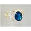10K, 14K or 18K Gold Ladies Ring, London Blue Topaz, R162