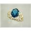 10K, 14K or 18K Gold Ladies Ring, London Blue Topaz, R162