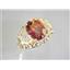 10K, 14K or 18K Gold Ladies Ring, Twilight Fire Topaz, R162