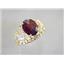10K, 14K or 18K Gold Ladies Ring, Mozambique Garnet, R162