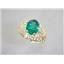 10K, 14K or 18K Gold Ladies Ring, Russian Nanocrystal Emerald, R162