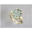 10K, 14K or 18K Gold Angel Ring, Green Amethyst, R154