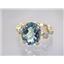 10K, 14K or 18K Gold Angel Ring, Green Amethyst, R154