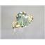 10K, 14K or 18K Gold Angel Ring, Green Amethyst, R154