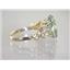 10K, 14K or 18K Gold Angel Ring, Green Amethyst, R154