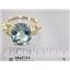 10K, 14K or 18K Gold Angel Ring, Green Amethyst, R154