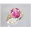 10K, 14K or 18K Gold Ladies Ring, Pure Pink Topaz, R139