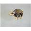 P088, Smoky Quartz 14K Gold Pendant
