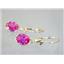 14k Gold Leverback Earrings, Created Pink Sapphire, E001