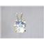 P002, Silver Topaz 14k Gold Pendant