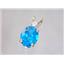 P020, Swiss Blue CZ, 14K Gold Pendant