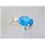 P020, Swiss Blue CZ, 14K Gold Pendant