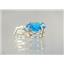 P020, Swiss Blue CZ, 14K Gold Pendant