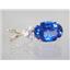 P043, Created Sapphire 14K Gold Pendant