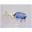 P043, Created Sapphire 14K Gold Pendant