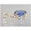 P043, Created Sapphire 14K Gold Pendant