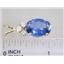 P043, Created Sapphire 14K Gold Pendant