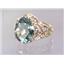 10K, 14K or 18K Gold Ladies Ring, Green Amethyst, R114