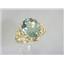 10K, 14K or 18K Gold Ladies Ring, Green Amethyst, R114