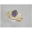 10K, 14K or 18K Gold Ladies Ring, Created Black Opal, R137
