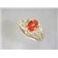 10K, 14K or 18K Gold Ladies Ring, Created Padparadscha Sapphire, R137