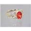 10K, 14K or 18K Gold Ladies Ring, Created Padparadscha Sapphire, R137