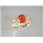 10K, 14K or 18K Gold Ladies Ring, Created Padparadscha Sapphire, R137