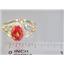 10K, 14K or 18K Gold Ladies Ring, Created Padparadscha Sapphire, R137